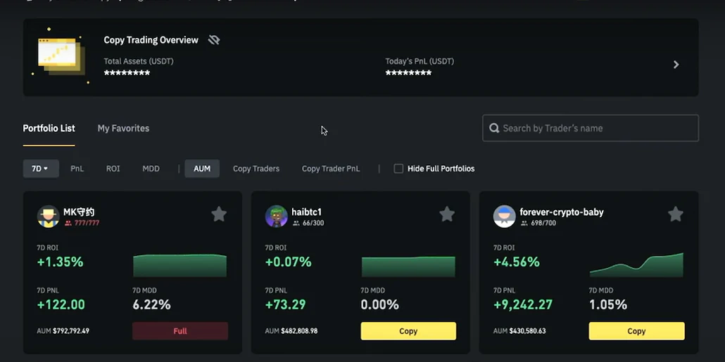start crypto copy trading on Binance