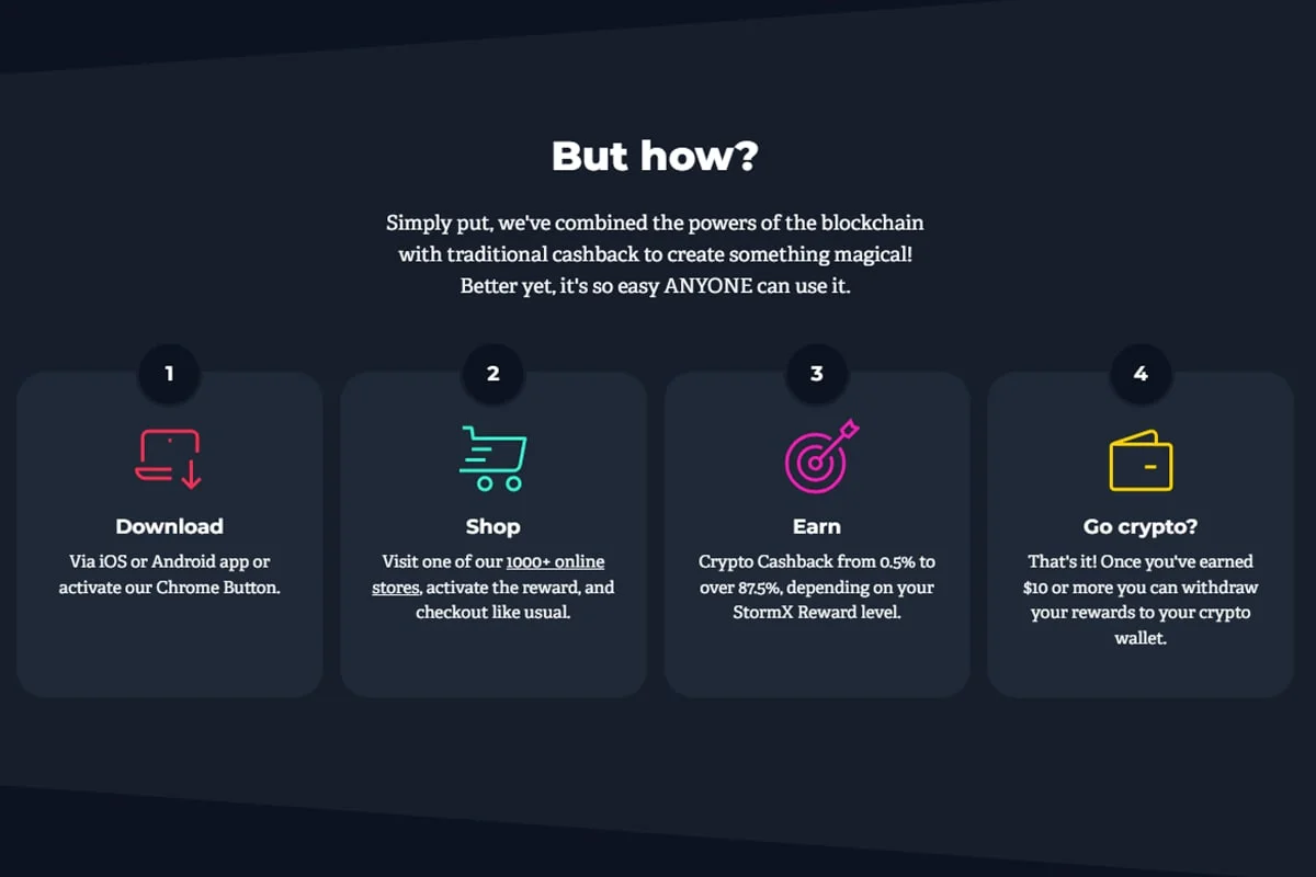 StormX rewards process