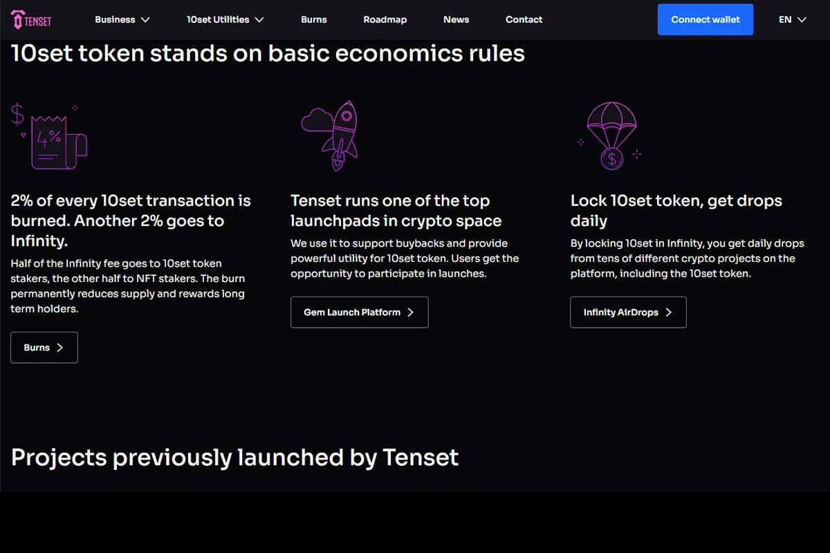 Tensent economic rules