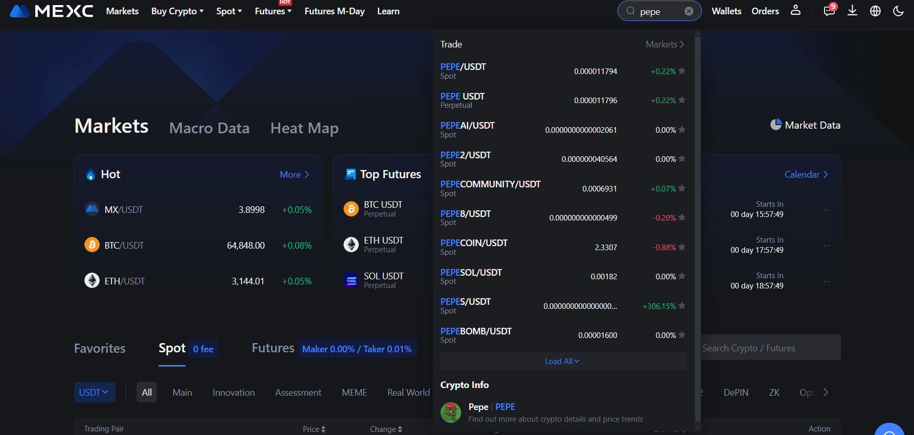 Cryptos on MEXC