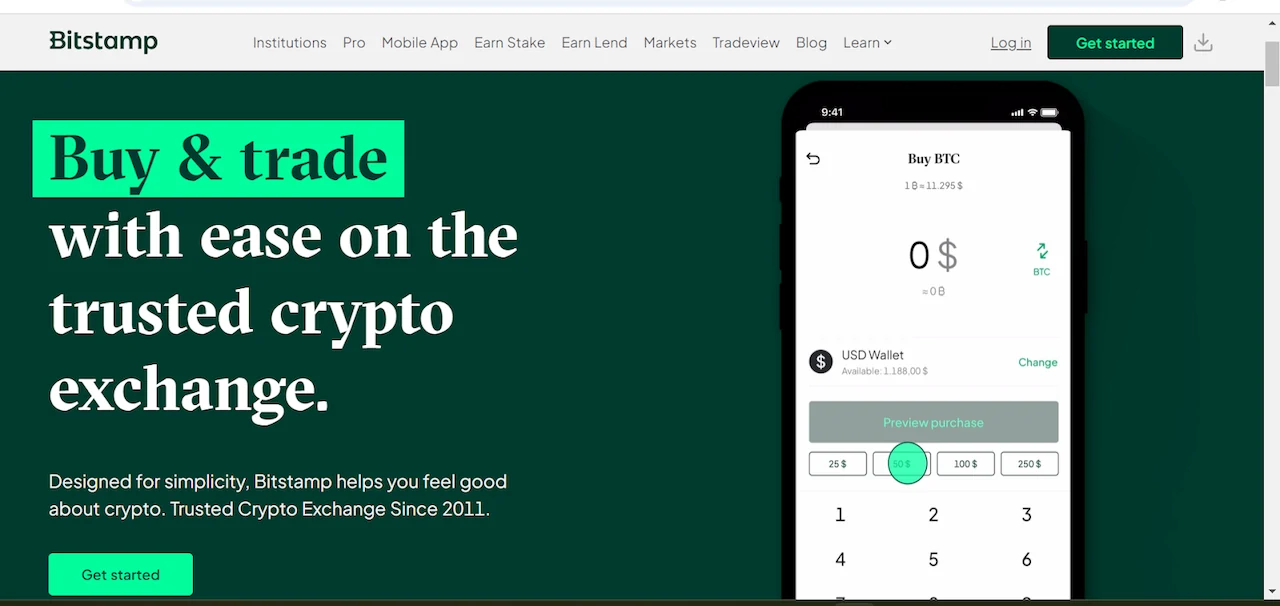 Bitstamp features