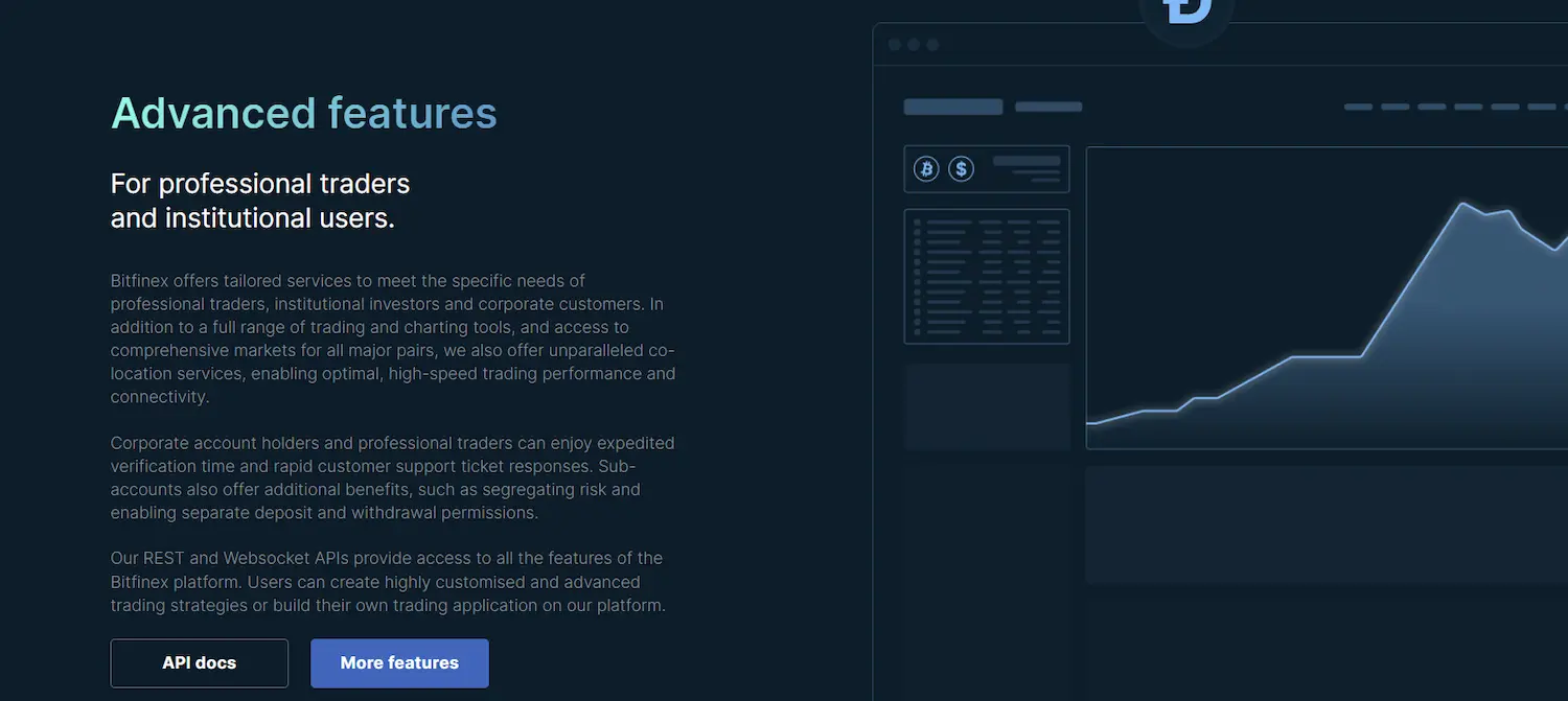 advanced features of bitfinex