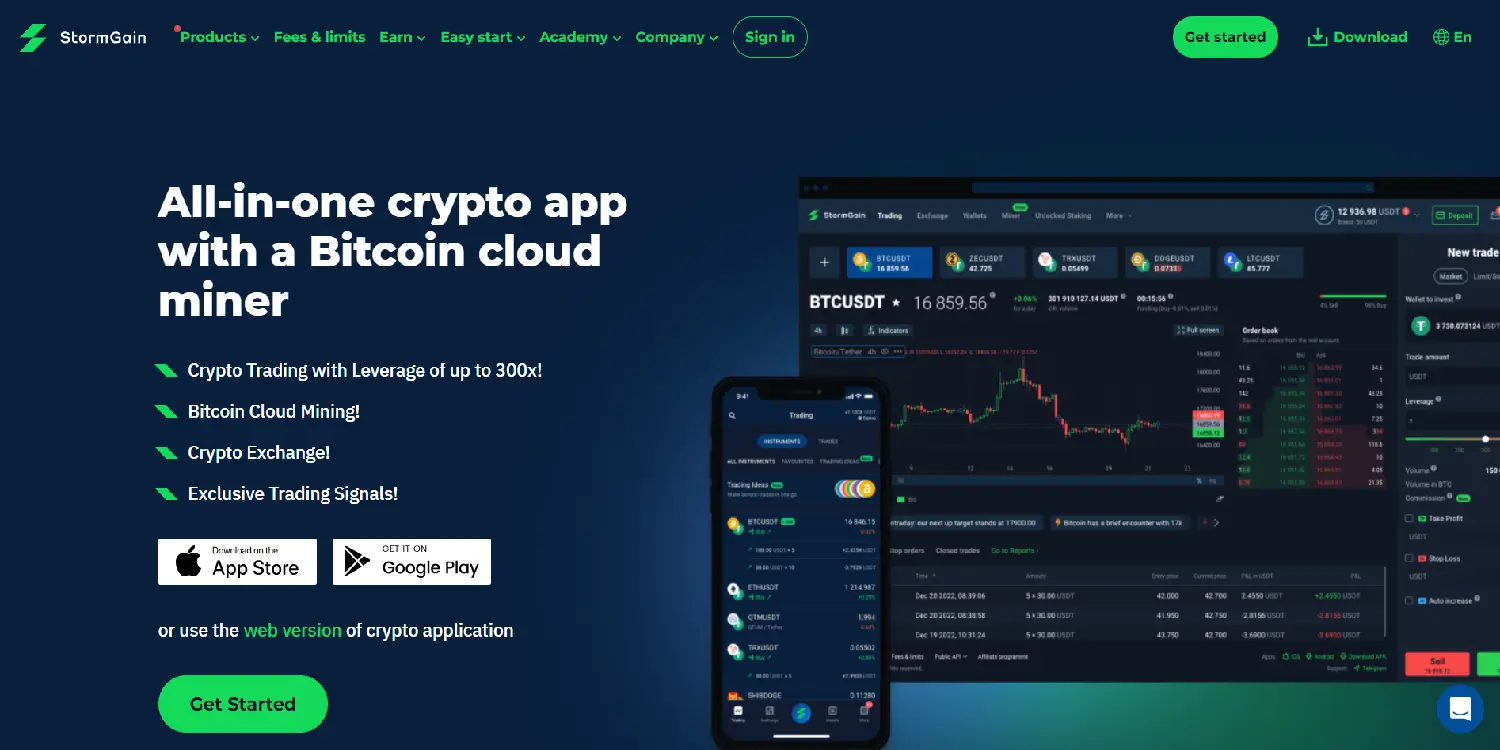 Stormgain Application Details 