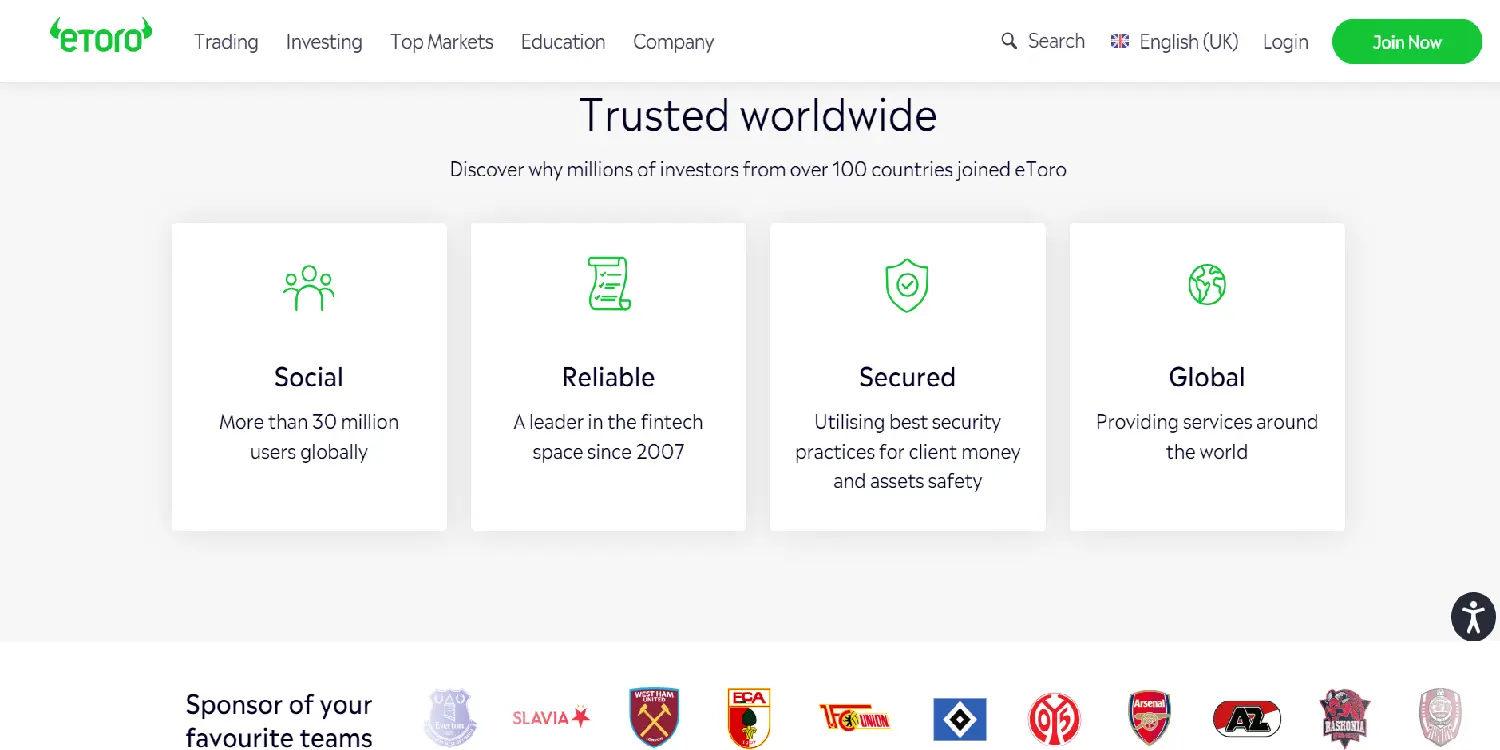 Key Features of etoro 