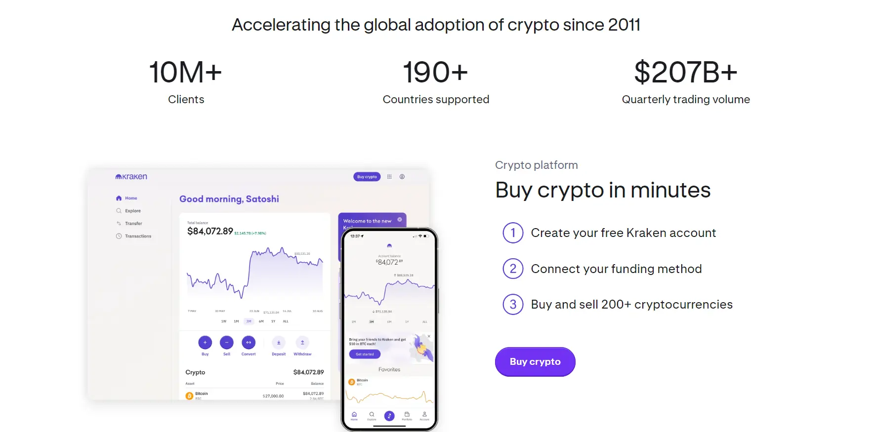 Kraken exchange UI