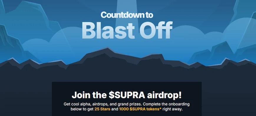 SupraOracles airdrop countdown