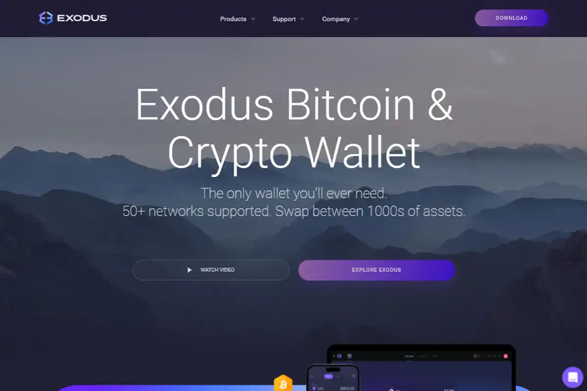 free cryptocurreny EXODUS website 