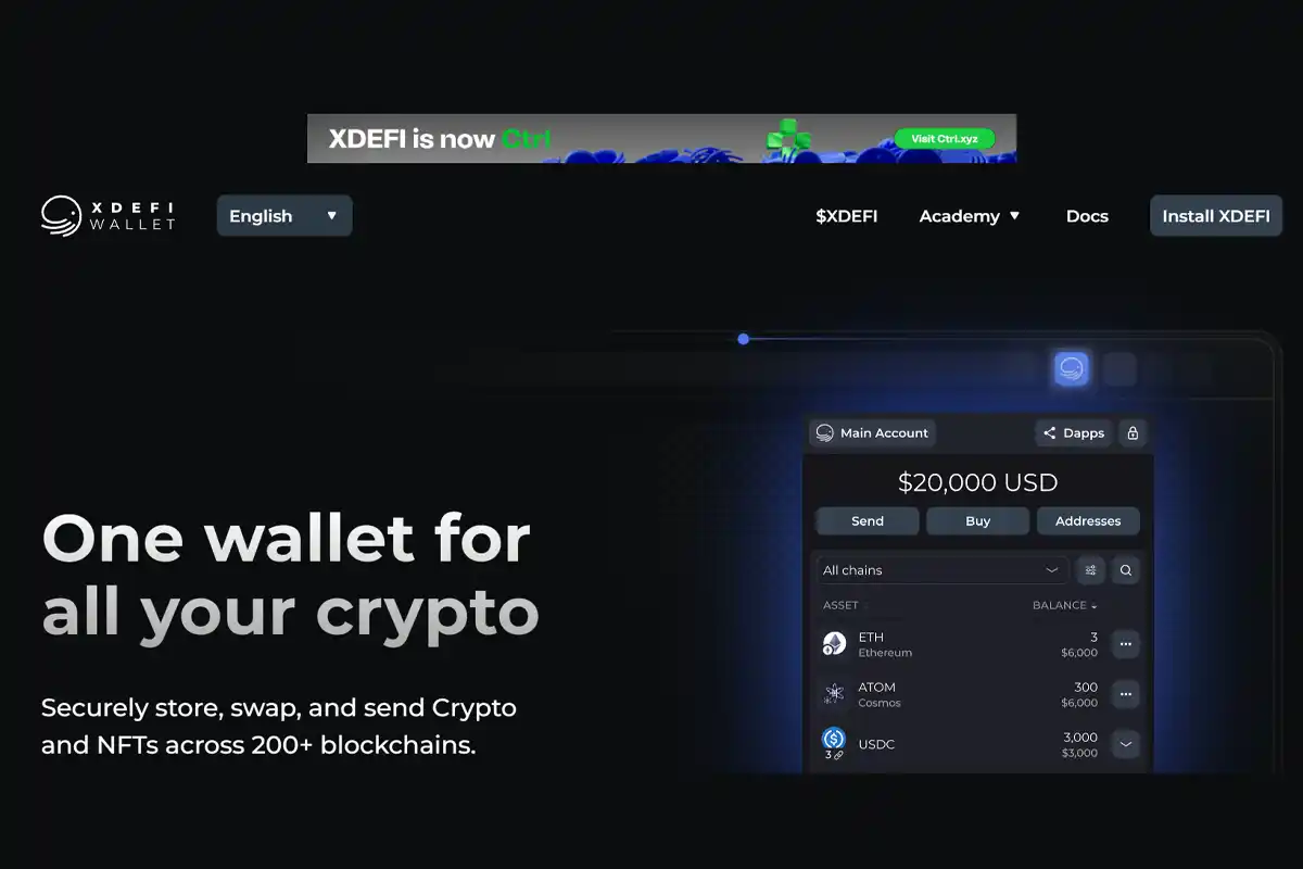 XDEFI wallet interface 