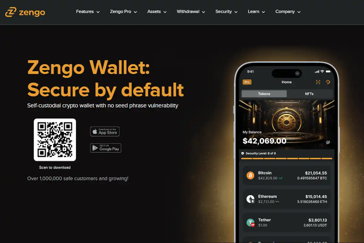 ZENGO wallet website image