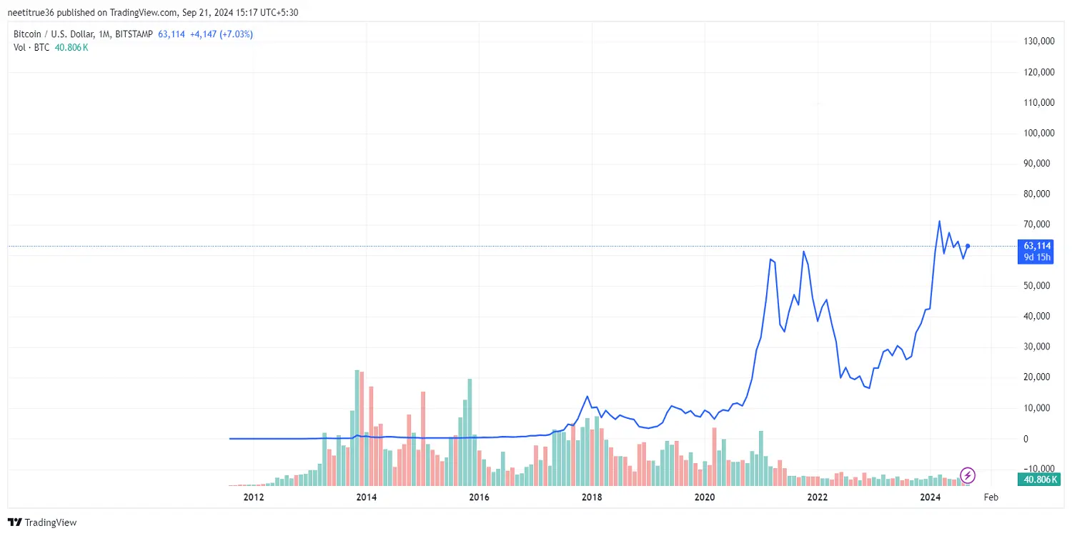 Bitcoin Overall Price Chart 