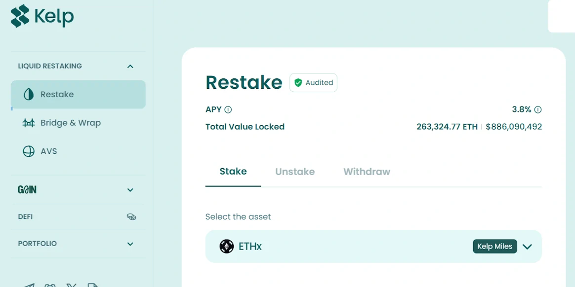 kelp restaking